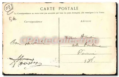 Ariège — Widok zamek Foix — Fortier & Maïotte, Paryż, nr 1 — Rewers