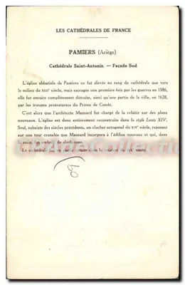Pamiers (Ariège) — Kerk van Sint Antoninus — Zuidzijde — Collectie Paultauberge — Achterkant