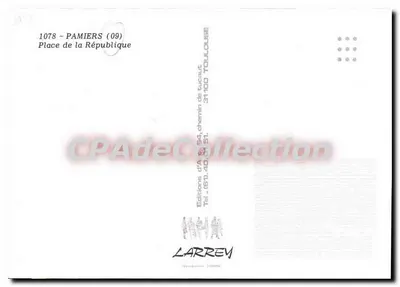 Pamiers (09) — Plein de la République — Edities van A. de Tucault, Toulouse — Achterkant