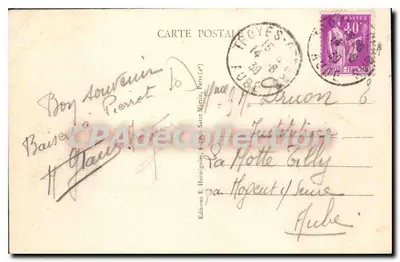 Troyes - Ogród Prefektury i Katedra — E. H. 75, Wydawnictwo E. Harmignies — Rewers