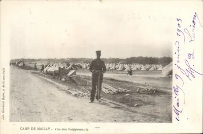 Campo de Mailly — Vista dos Acampamentos — Lib. Gradassi Royer, em Arcis-sur-Aube