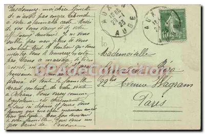 AUXON (Aube) — O Portal Sul - Estilo Renascentista — Ch. Granddider, fotógrafo-editor, Troyes — Verso