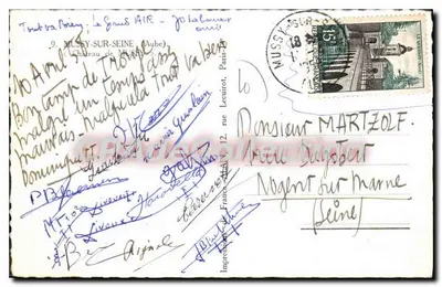 Castelo de Tronquay — Mussey-sur-Seine (Aube) — Impressões de France — Verso
