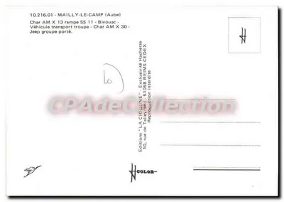 Mailly-le-Camp — Campo Militar — Éditions 'LA CIGCONE' — Verso