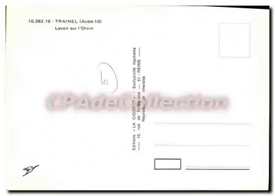 A Cegonha — Lavatório no Orvin — Edições A Cegonha, Reims — Verso