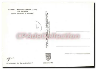 Nogent-sur-Seine (Aube) — Vista aérea — Éditions 'La Circone' — Verso