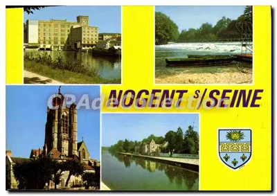 Nogent-sur-Seine — vista panorâmica — Éditions 'La Cigogne' Hachette, Reims