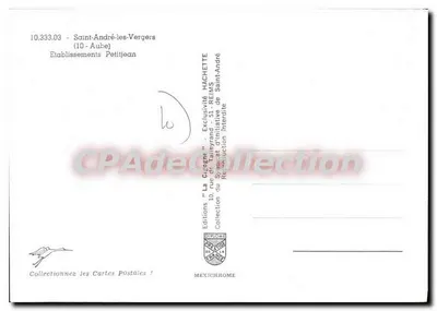 Estabelecimentos Petitjean & Cie — Saint-André-les-Vergers (10-Aube) — Éditions Hachette — Verso
