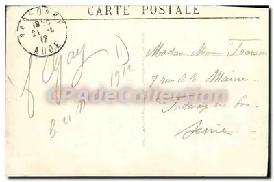 Miasto Carcassonne — Ogólny widok z północy-zachodu — E. Roudière, wydawca — Rewers