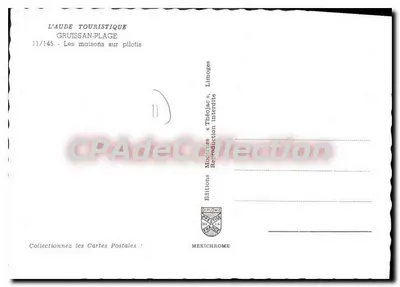 Gruissan-Plage — As casas sobre estacas — Edições Diplomate — Verso