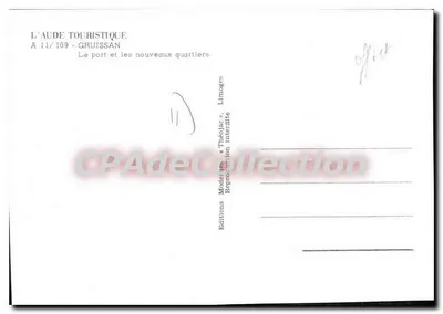 Porto de Gruissan — O porto e os novos bairros — Éditions Moderies & Tréolac — Verso