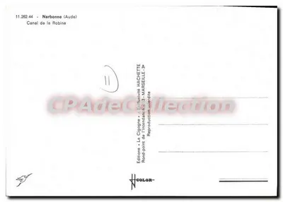 Narbonne (Aude) — Kanaal van de Robine — Edities Hachette — Achterkant
