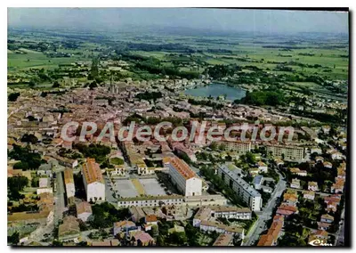 Castelnaudary (Aude) — Vista geral aérea — Impressor Combier