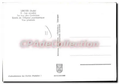 Limoux — Vista panorâmica e locais emblemáticos — Éditions Mélichrome — Verso