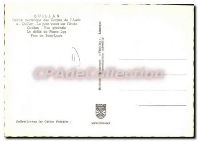 Quillan — Gorges da Aude — Éditions Mexichrome — Verso