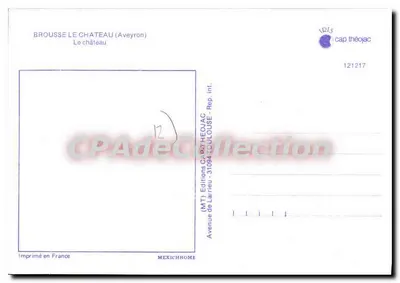 Brousses-le-Château — castelo forte no Aveyron — (MT) Éditions de Larrieu — Verso
