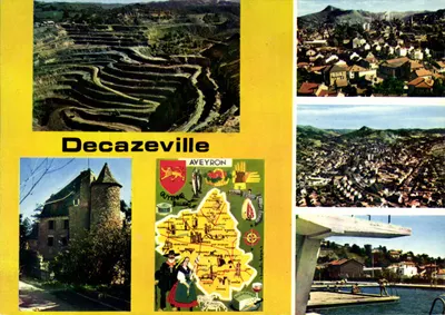 Decazeville — vista geral, castelo, piscina — Edições Moderées & Théolac