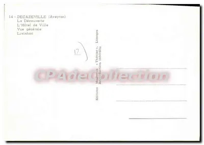 Decazeville — vista geral — Edições Modernas « Théojac » — Verso
