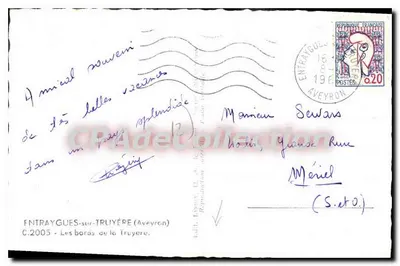 एंट्रेयग्स-सर-ट्रुइयर — गांव और नदी का दृश्य — प्रकाशक सी.2005 — पीछे