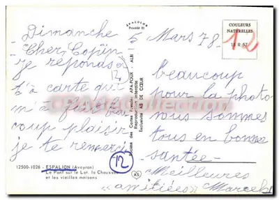 Most nad Lotem — Espalion (Aveyron) — Spółka AS DE CŒUR — Rewers