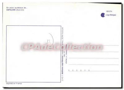 Espalion (Aveyron) — widok z powietrza — cap théojac, nr 120 274 — Rewers
