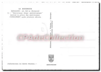 Espalion — widok panoramiczny — Editions Méxichrome, n°8 — Rewers