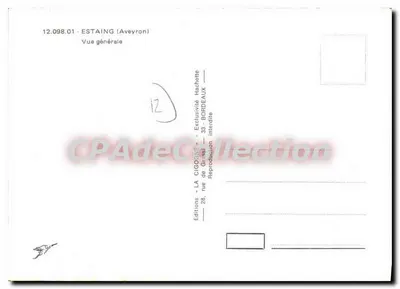 Estaiming (Aveyron) — Vista geral — Editions La Cigogne — Verso