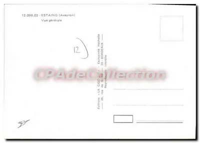Estaining (Aveyron) — Ogólny widok — Wydawnictwo « LA CIGOGNE » — Rewers