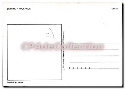 Estaining - Rouergue — Przylepne herby z tworzywa wulkanizowanego — CPAdeCollection — Rewers