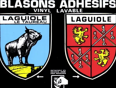 Laguioule - O Touro — Selos adesivos de vinil lavável — Éditions Larrieu, Toulouse