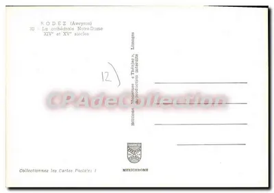 Rodez — A catedral Notre-Dame — Éditions Modémas — Verso