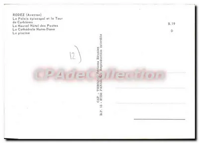 Rodez — Lembrete de Rodez — CAP - THEOJAC Éditions Réunies — Verso