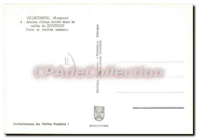 Villecomtal (Aveyron) — Velho vilarejo fortificado na vale do Dourdou — Editions Médiévales & Théojac — Verso