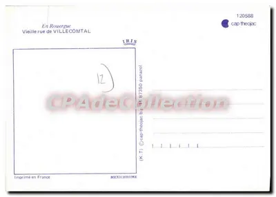 Velha rua de Villecomtal — Em Rouergue — IRIS — Verso