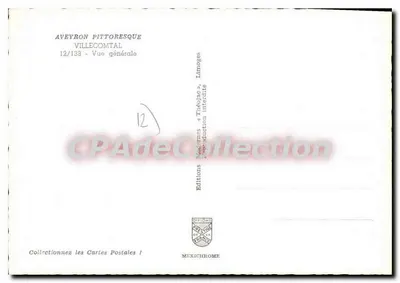 Aveyron pitoresco — Villecomtal — Edições Duplome — Verso