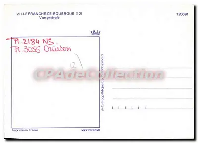 Villefranche-de-Rouergue — Widok ogólny — IRIS — Rewers