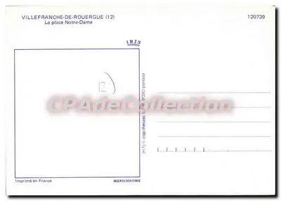 Villefranche-de-Rouergue (12) — La place Notre-Dame — IRIS — Verso