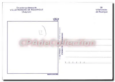 Villefranche-de-Rouergue — widok z powietrza — IRIS — Rewers