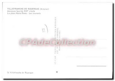 Villefranche de Rouergue — Stara bastida XIII wieku — Les couverts — IRIS — Rewers