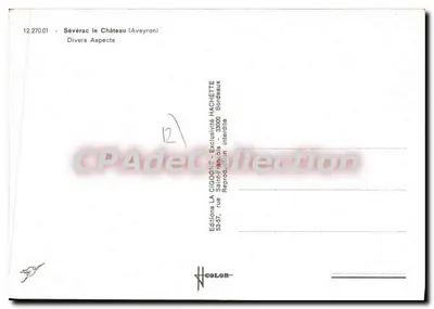 Sévérac le Château — Różne Aspekty — Éditions LA CIGOGNE, Bordeaux — Rewers
