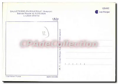 Sauveterre-en-Rouergue — Bastide Real del siglo XIII — IRIS — Reverso