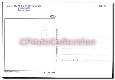 Saint-Rome-de-Tarn — vista geral — Base de lazer — editor IRIS, n° 120778 — Verso