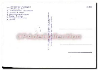 Aveyron — Karta turystyczna — CAP-THEMA — Rewers