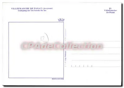 Villefranche-de-Panat — Obozowisko przy brzegu jeziora — IRIS — Rewers