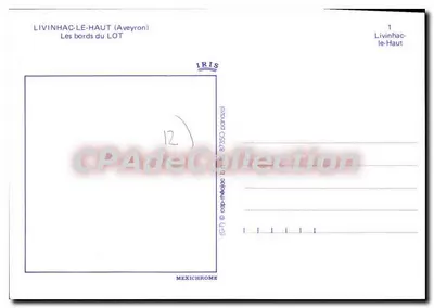Livinhac-le-Haut — As margens do Lot — IRIS MEXICHROME — Verso