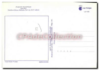 Najac — Starożytne miasto z średniowiecznym zamkiem — (MT) Éditions de Larrieu, Toulouse — Rewers