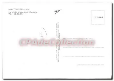 A Coruja — Montéils (Aveyron) — Edições 'A Coruja', 53257, rua St François, Bordeaux Cedex — Verso