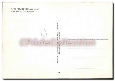 Rieupeyroux (Aveyron) — Vista geral aérea — Éditions Modernes Théoloë — Verso