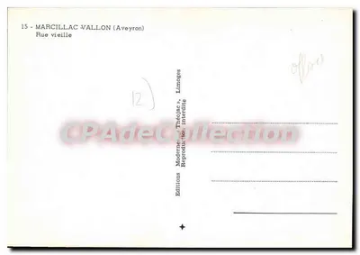 Marcillac Vallon — Rue vieille — Edições Théolojac — Verso
