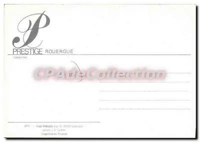 Telhados de ardósia e janela com batentes — Rouergue — Prestige Rouergue, n° T29042-P42 — Verso